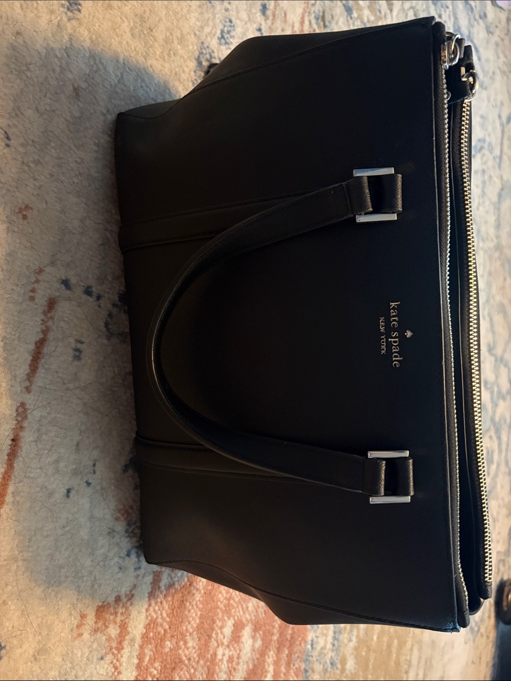 kate spade Black Leather Structured Satchel